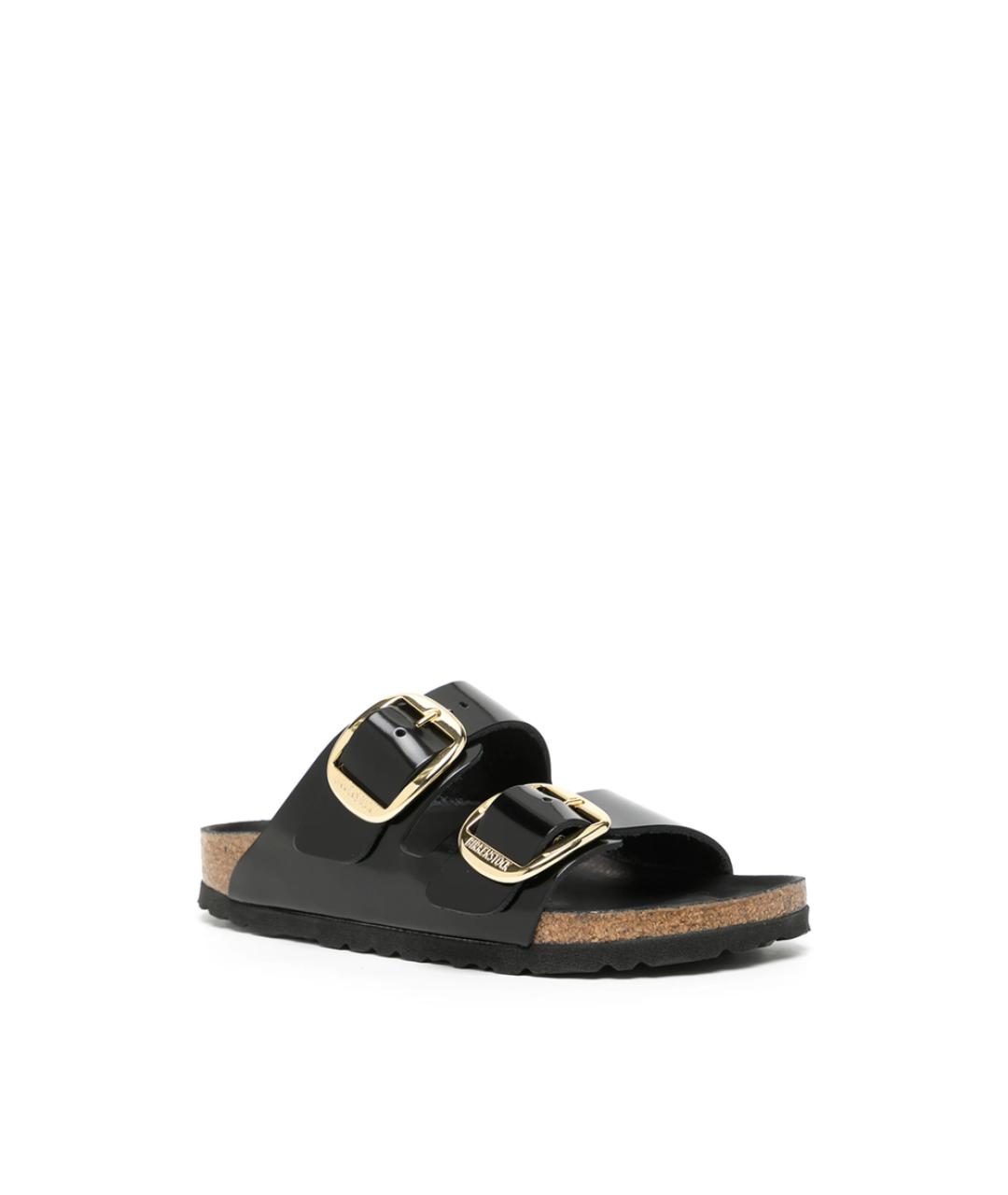 BIRKENSTOCK Черные кожаные сандалии, фото 4