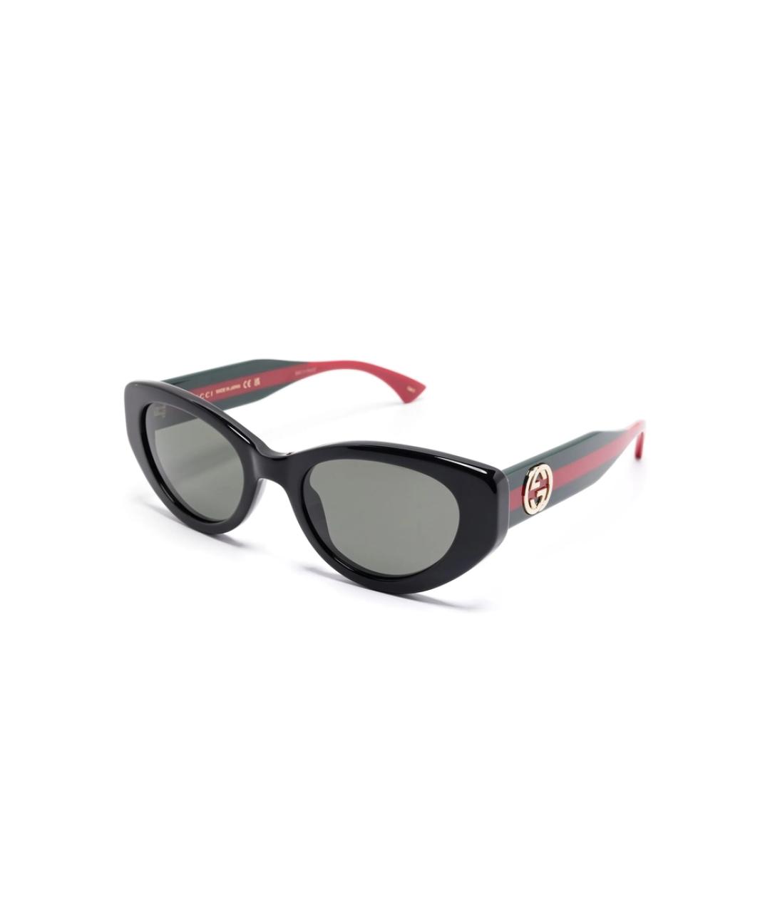GUCCI Черные пластиковые солнцезащитные очки, фото 1