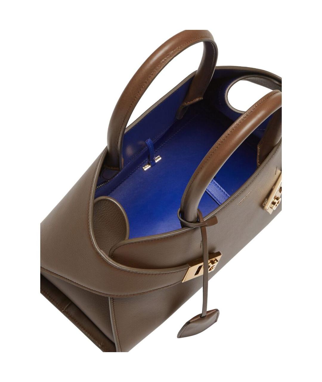 FERRAGAMO Коричневая кожаная сумка тоут, фото 4