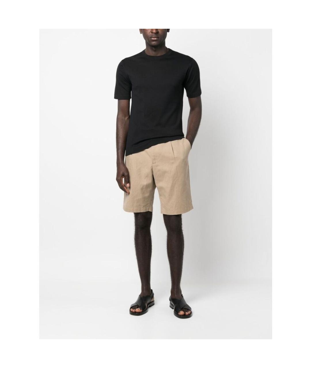 JOHN SMEDLEY Черная хлопковая футболка, фото 4