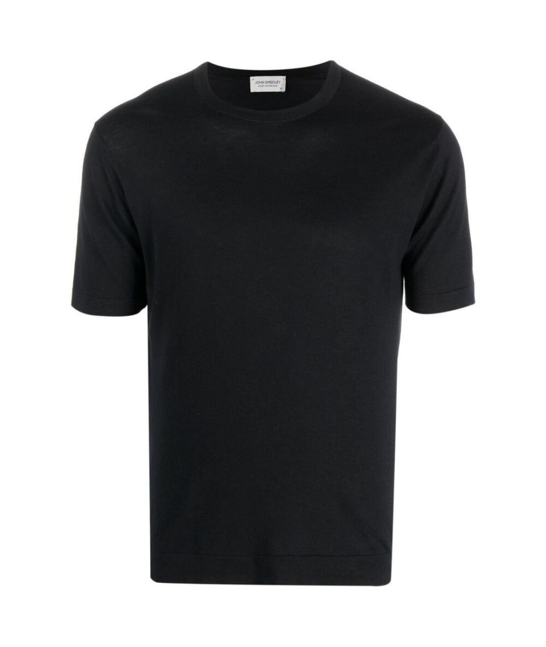 JOHN SMEDLEY Черная хлопковая футболка, фото 1