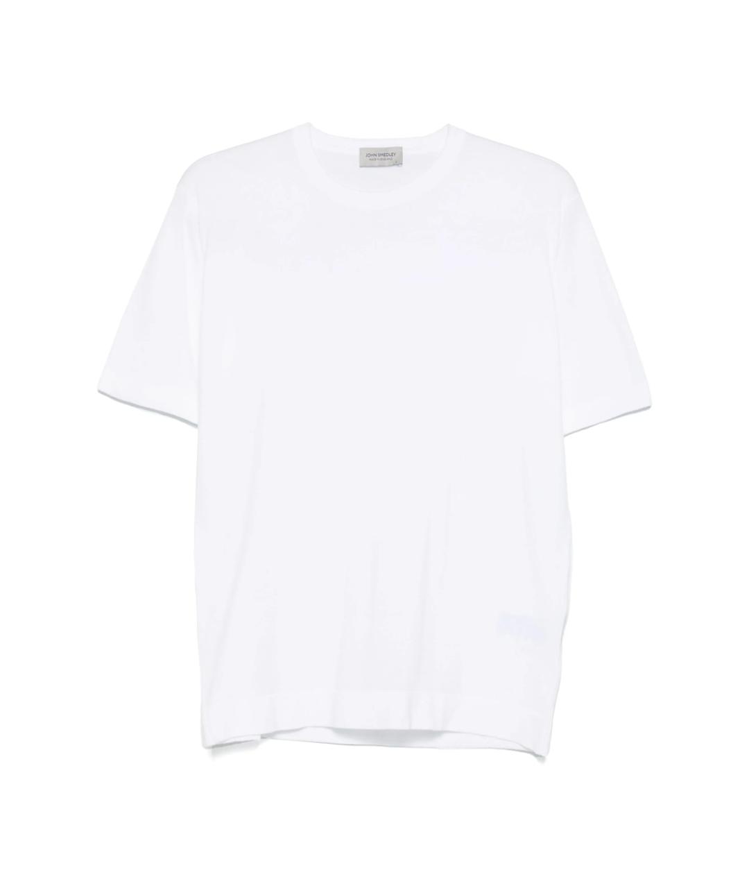 JOHN SMEDLEY Белая хлопковая футболка, фото 1