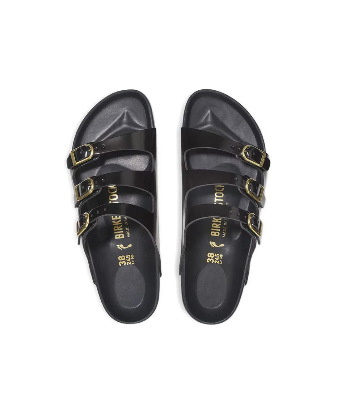 BIRKENSTOCK Черные кожаные сандалии, фото 2