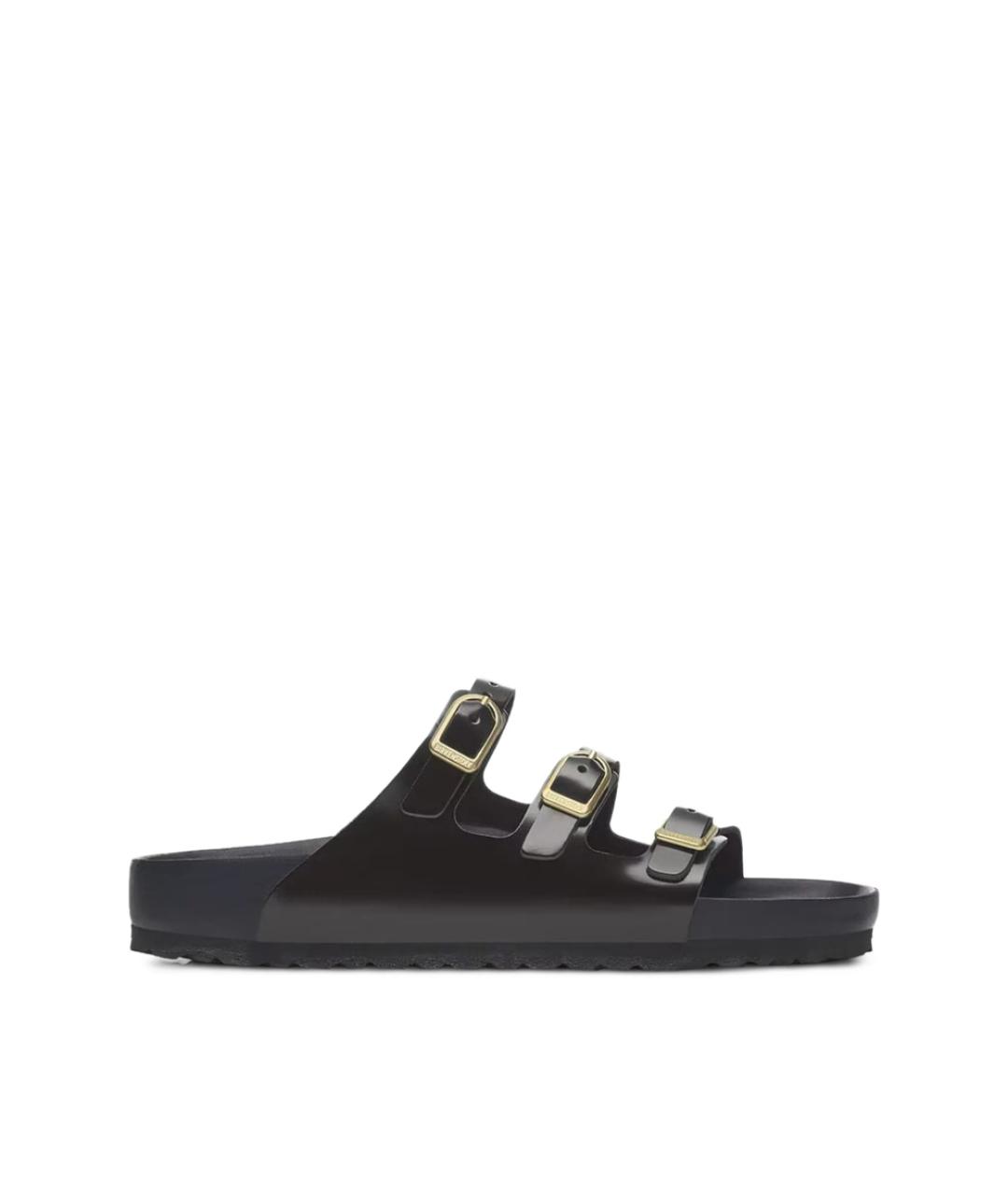 BIRKENSTOCK Черные кожаные сандалии, фото 1