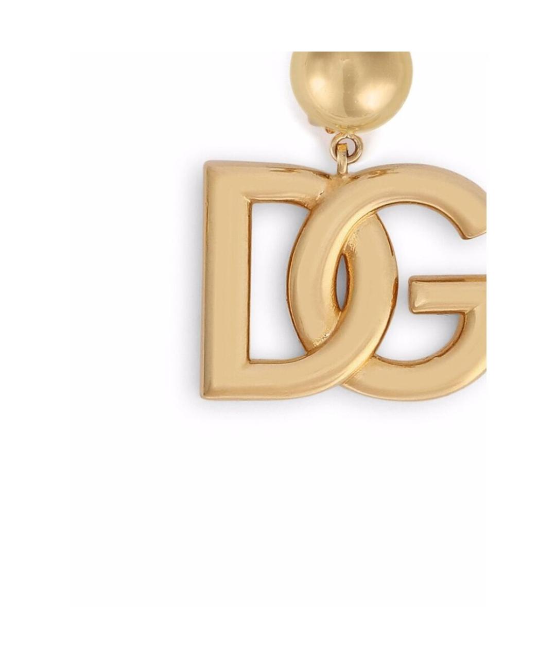 DOLCE&GABBANA Золотые металлические серьги, фото 2