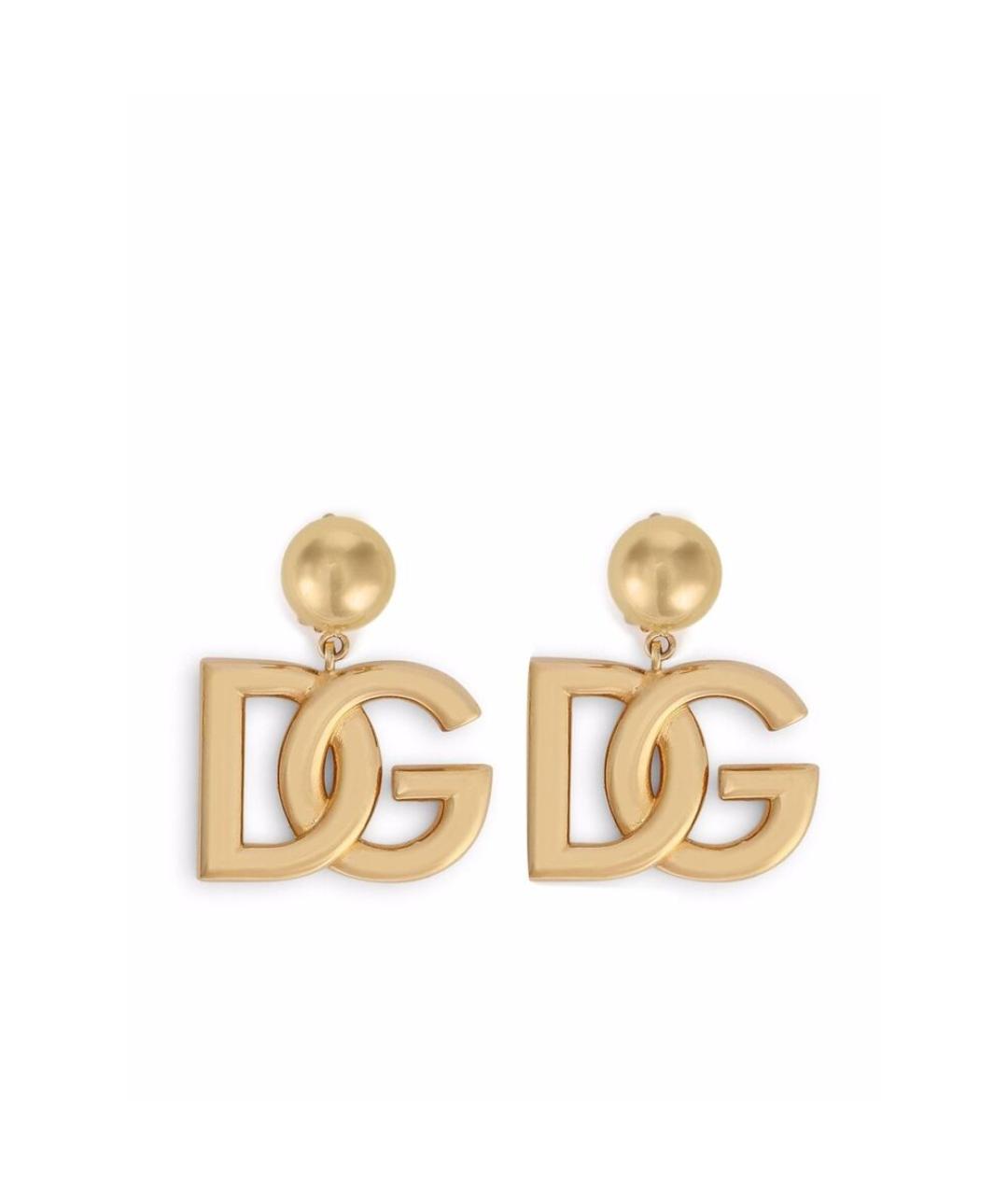 DOLCE&GABBANA Золотые металлические серьги, фото 1