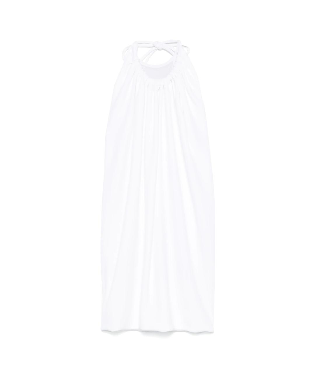 SPORTMAX Белое полиэстеровое повседневное платье, фото 1