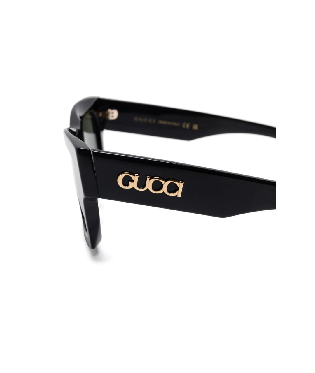 GUCCI Черные пластиковые солнцезащитные очки, фото 3
