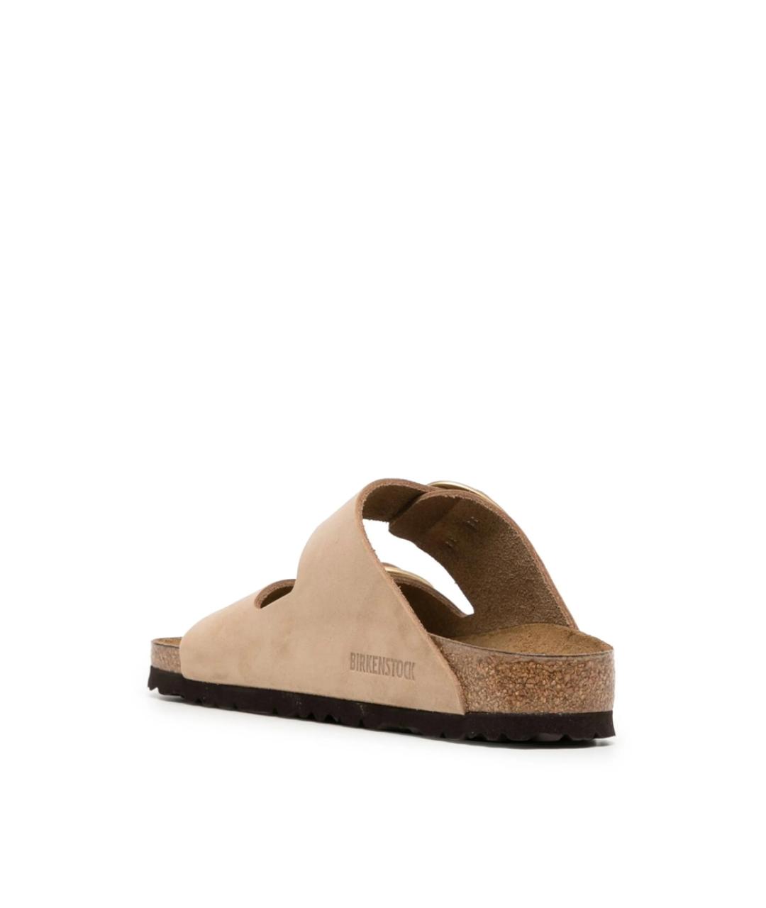 BIRKENSTOCK Бежевые замшевые сандалии, фото 4