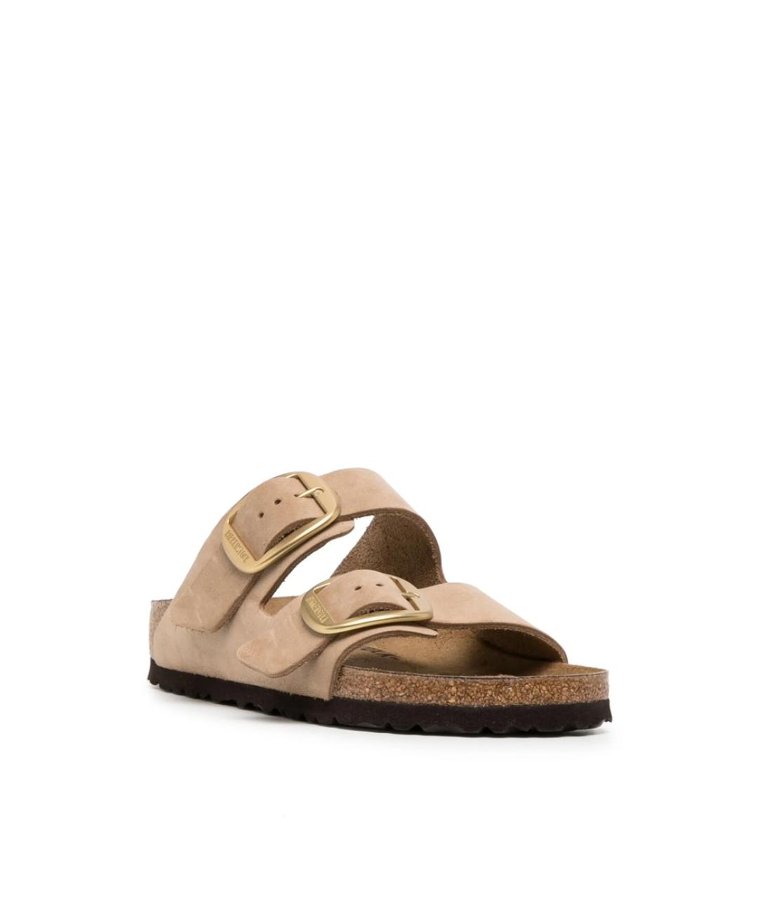 BIRKENSTOCK Бежевые замшевые сандалии, фото 3