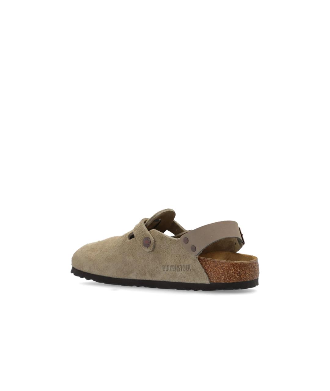 BIRKENSTOCK Бежевые замшевые мюли, фото 3