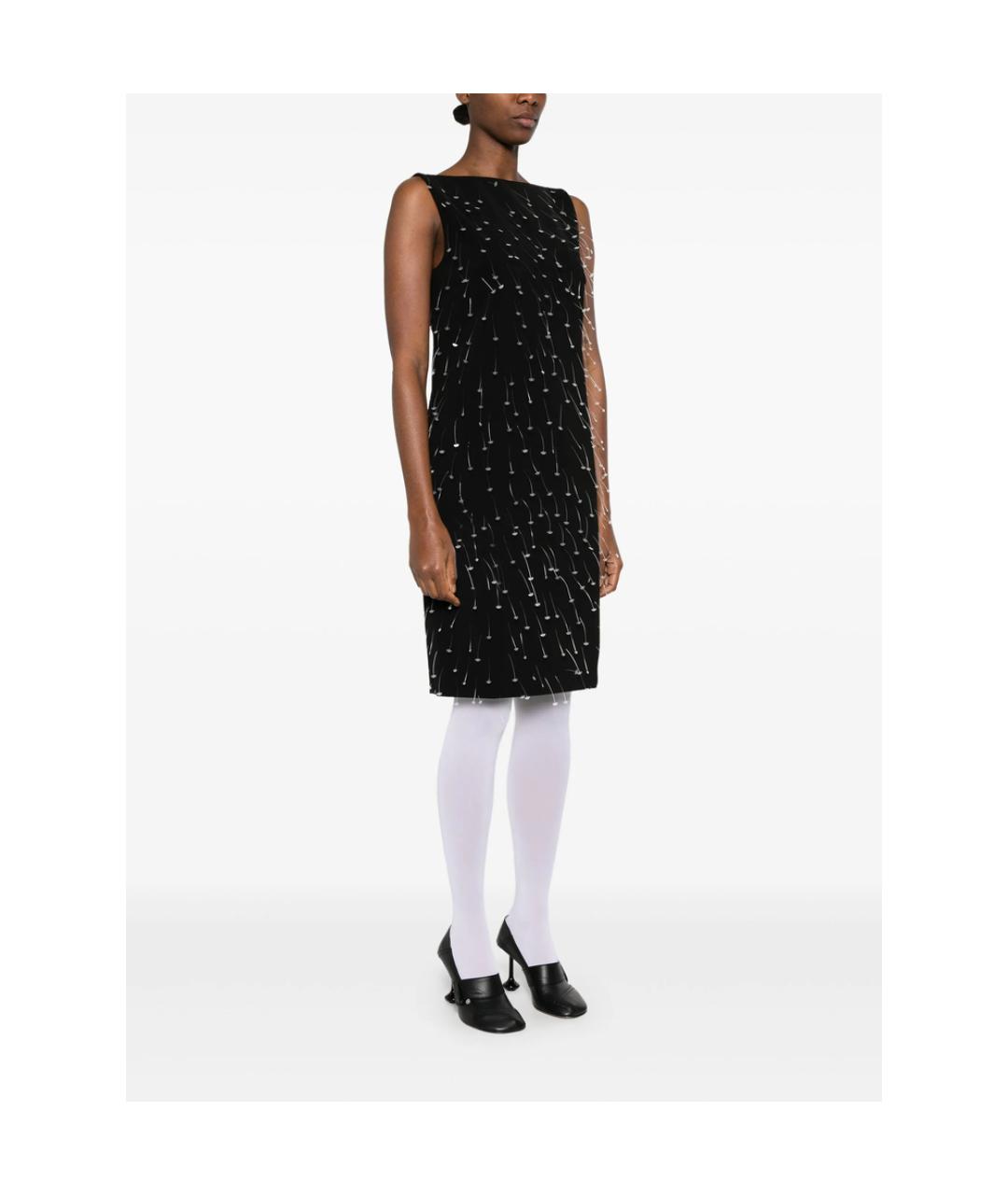 MOSCHINO Черное полиэстеровое коктейльное платье, фото 4