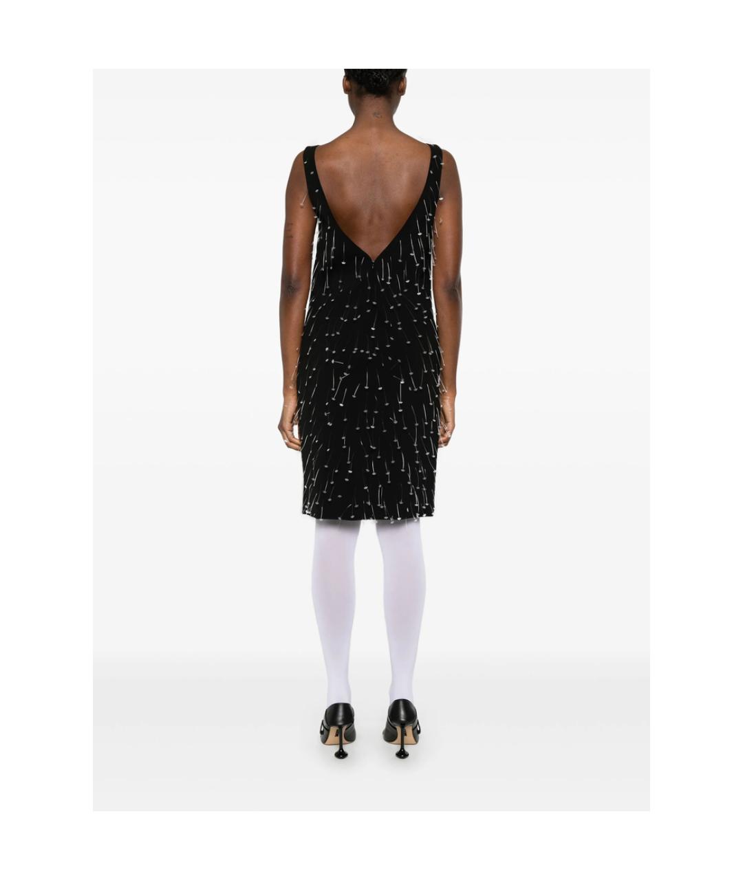 MOSCHINO Черное полиэстеровое коктейльное платье, фото 3