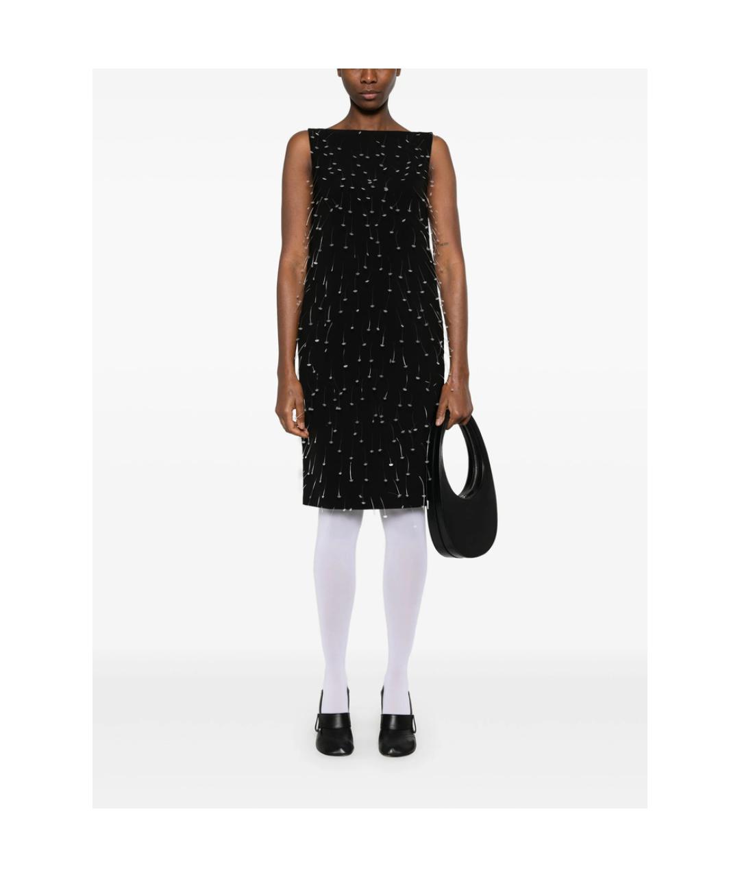MOSCHINO Черное полиэстеровое коктейльное платье, фото 5