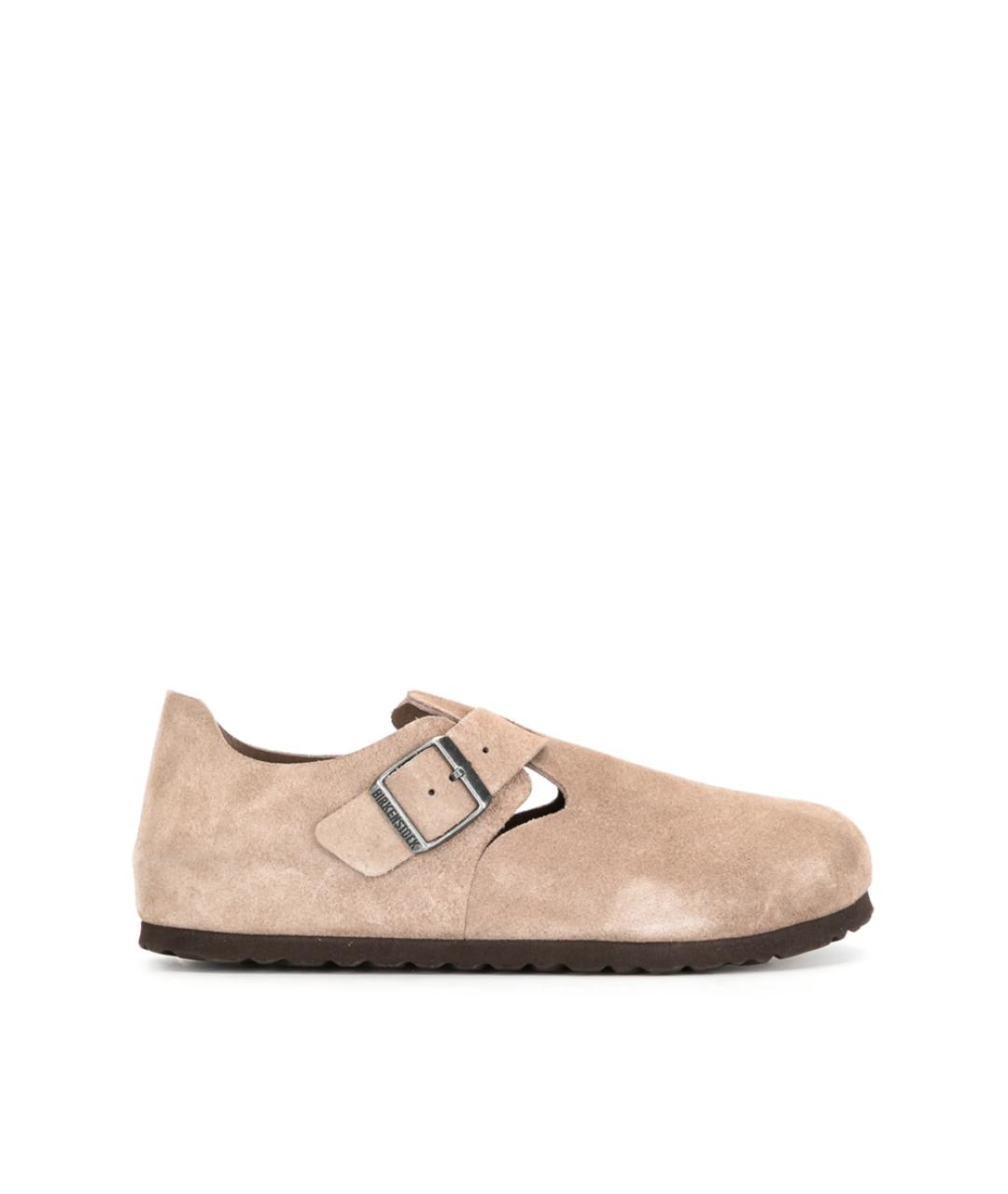 BIRKENSTOCK Бежевые замшевые лоферы, фото 1