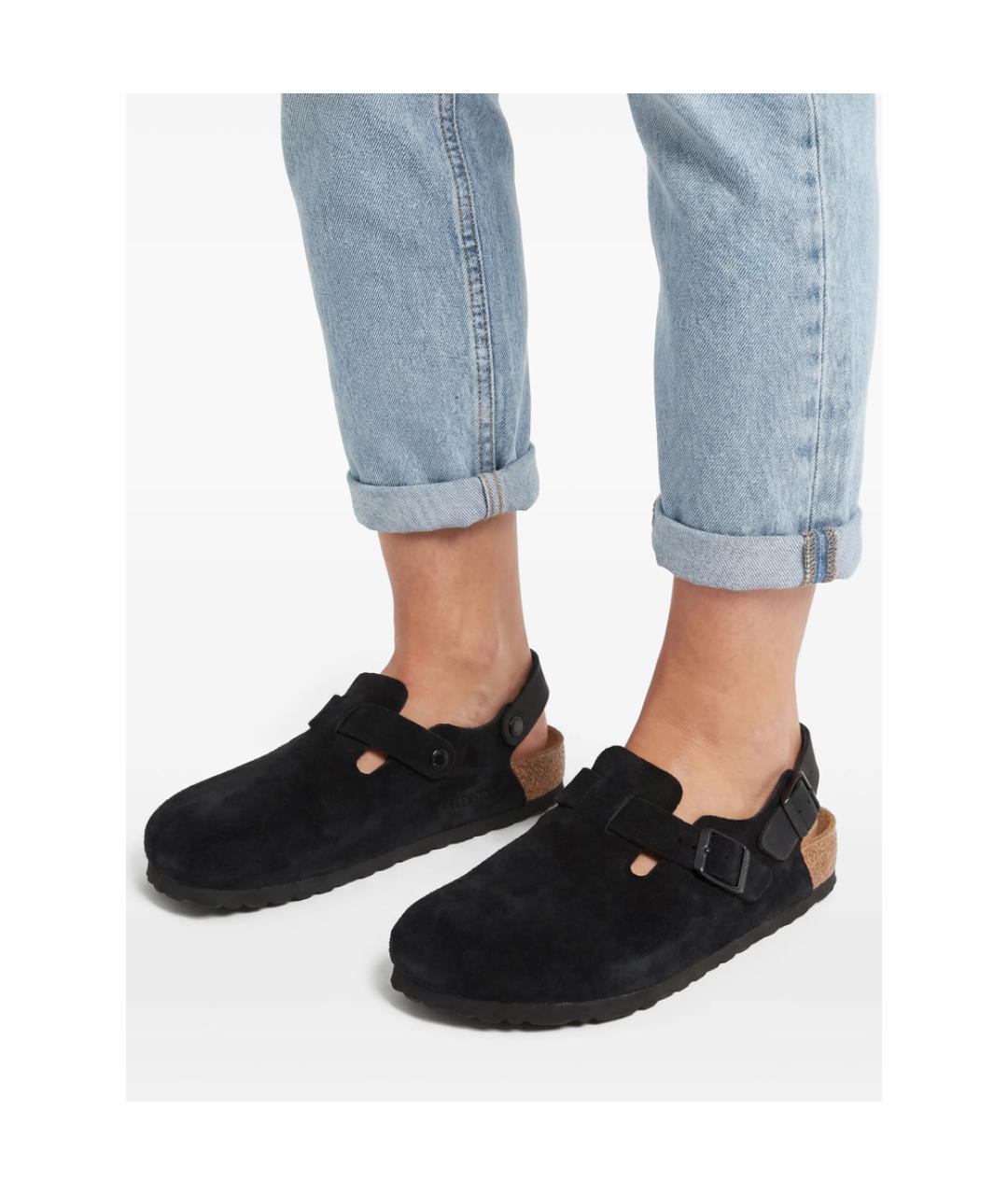BIRKENSTOCK Черные замшевые сандалии, фото 5