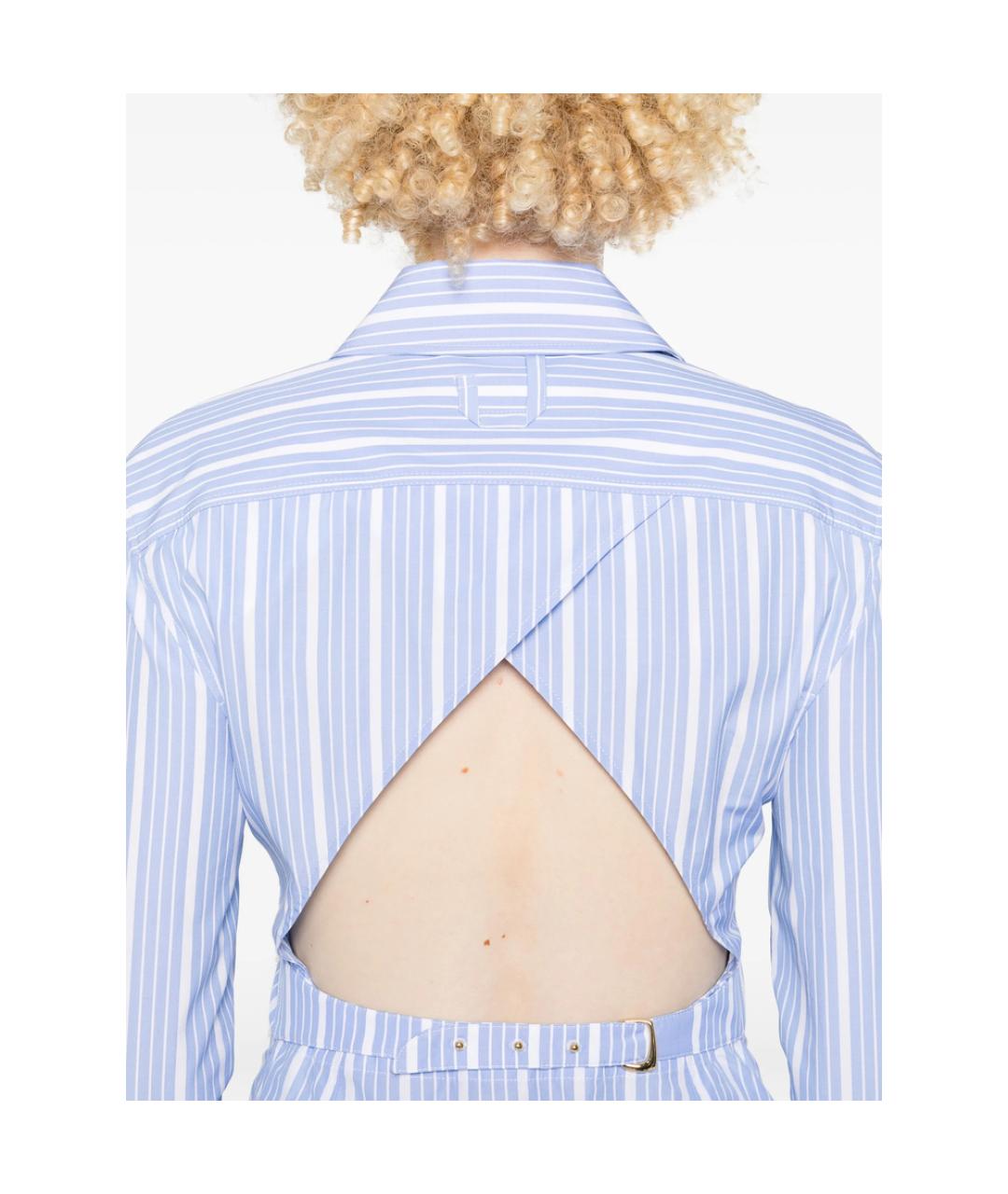 JACQUEMUS Голубая хлопковая рубашка, фото 5
