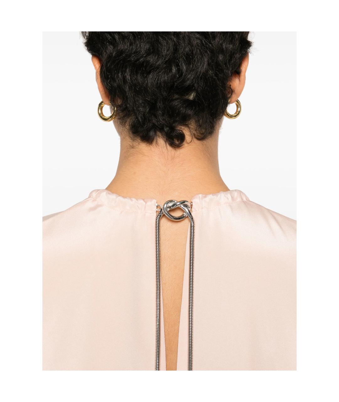 MAX MARA Розовое шелковое вечернее платье, фото 2