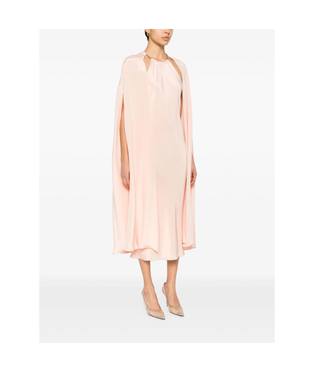 MAX MARA Розовое шелковое вечернее платье, фото 5