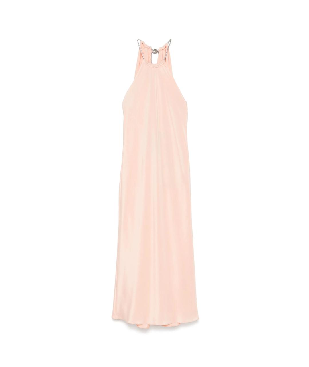 MAX MARA Розовое шелковое вечернее платье, фото 1