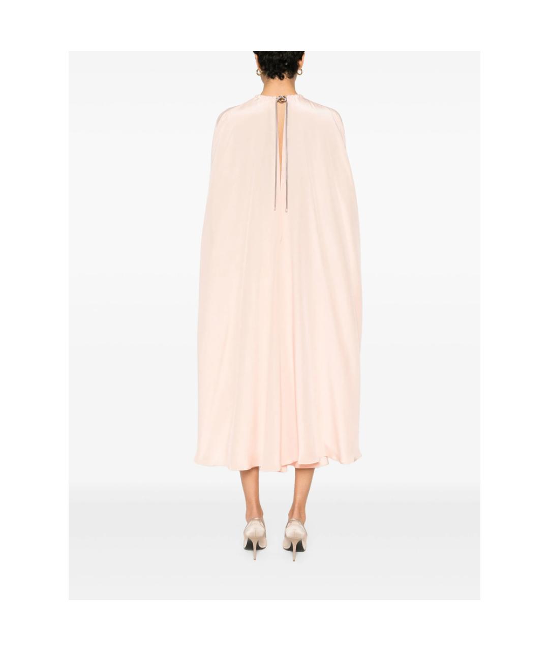 MAX MARA Розовое шелковое вечернее платье, фото 3