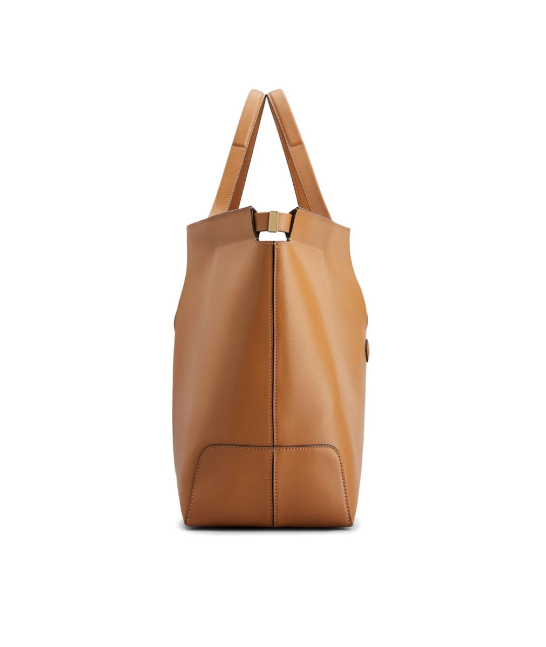 TOD'S Бежевая кожаная сумка тоут, фото 5