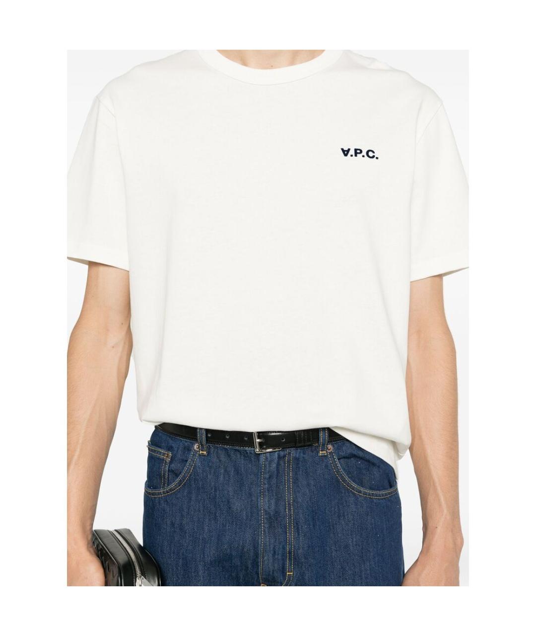 A.P.C. Белая хлопковая футболка, фото 5