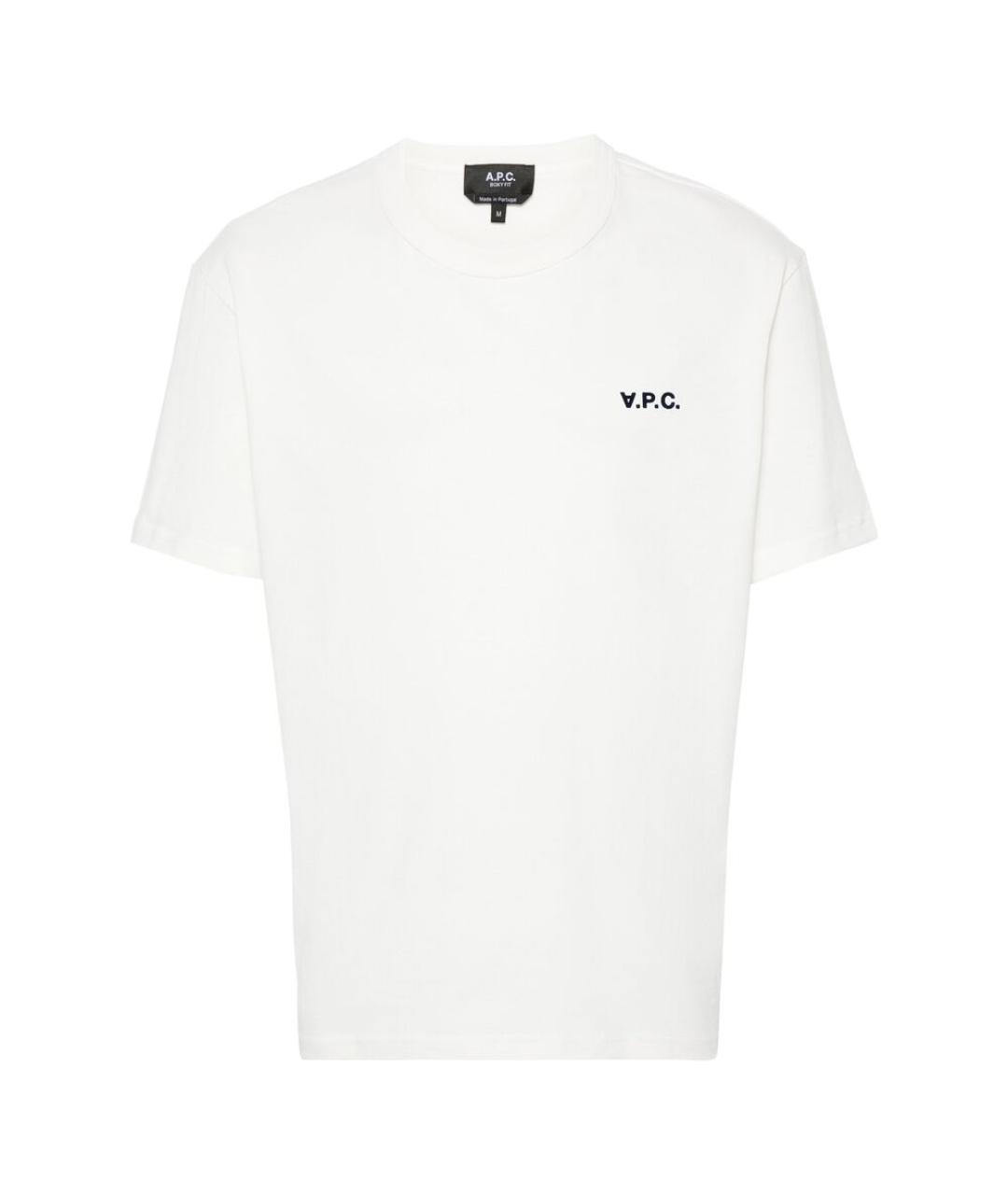 A.P.C. Белая хлопковая футболка, фото 1