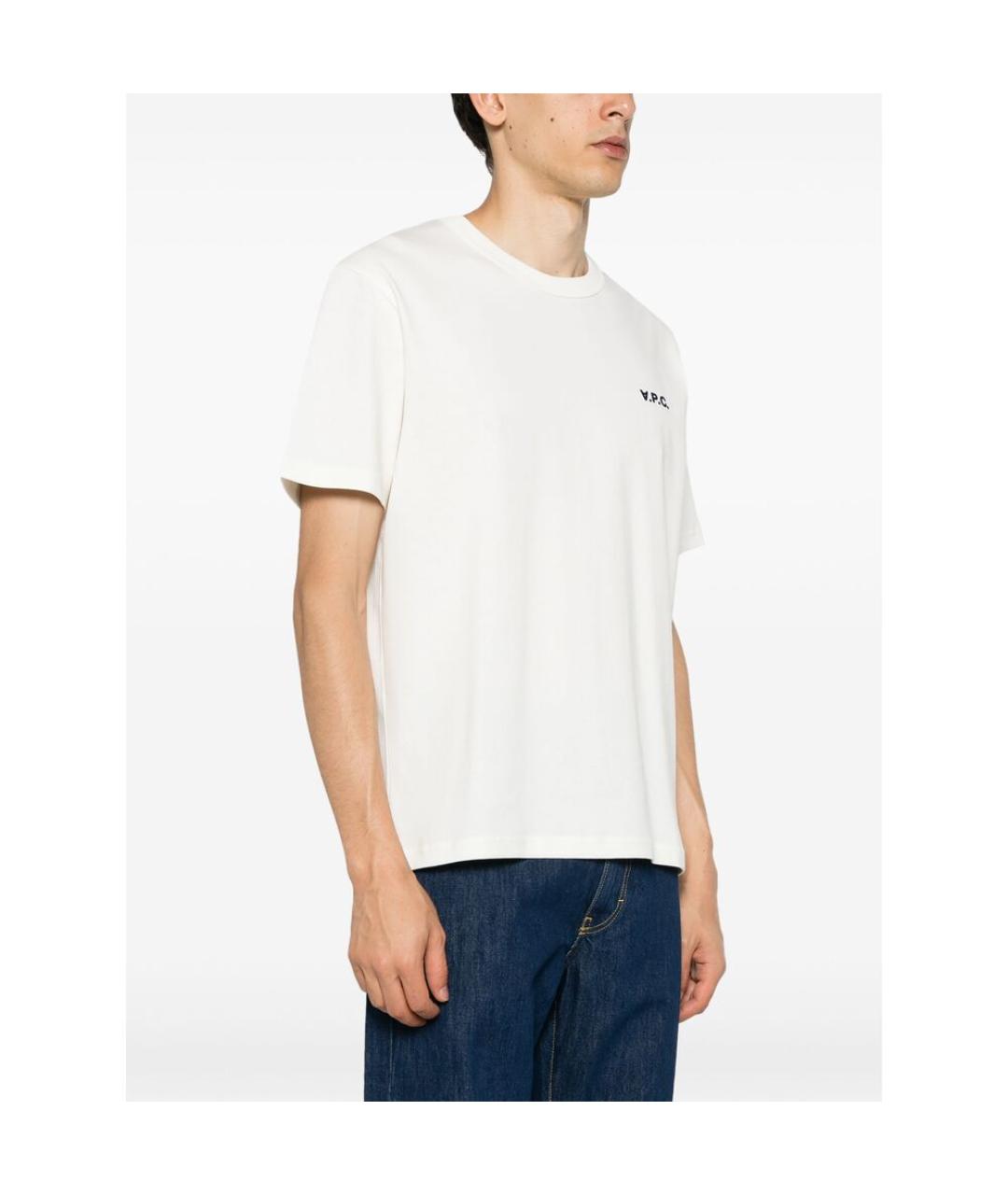 A.P.C. Белая хлопковая футболка, фото 2