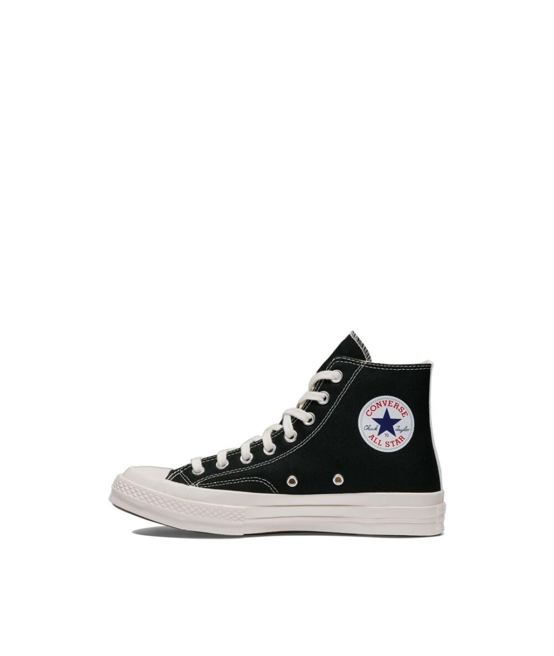 CONVERSE Черные текстильные высокие кроссовки / кеды, фото 4