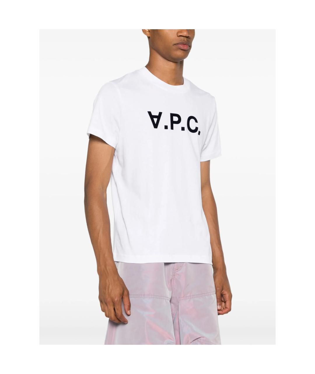A.P.C. Белая хлопковая футболка, фото 4