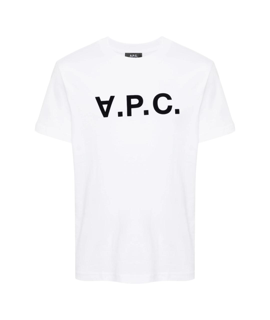 A.P.C. Белая хлопковая футболка, фото 1