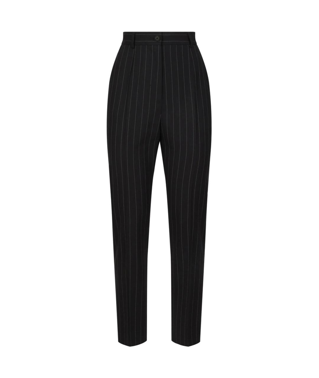 DOLCE&GABBANA Черные шерстяные брюки узкие, фото 1