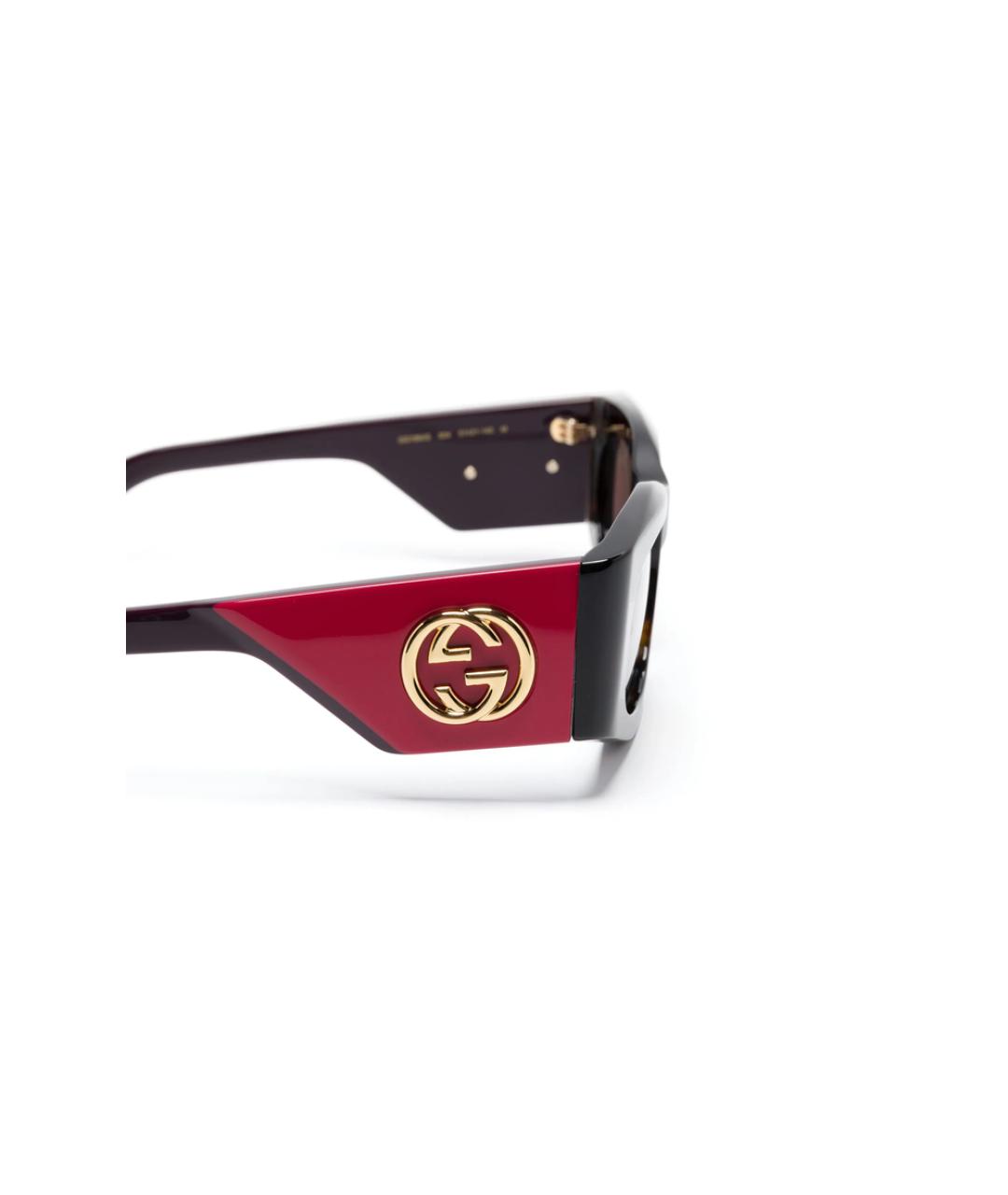 GUCCI Фиолетовые пластиковые солнцезащитные очки, фото 3