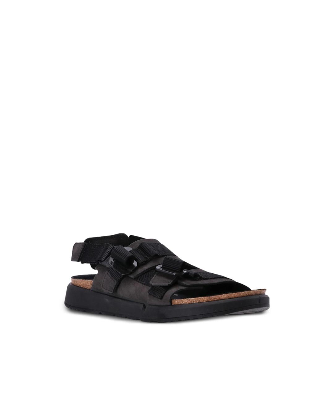 BIRKENSTOCK Черные кожаные сандалии, фото 5