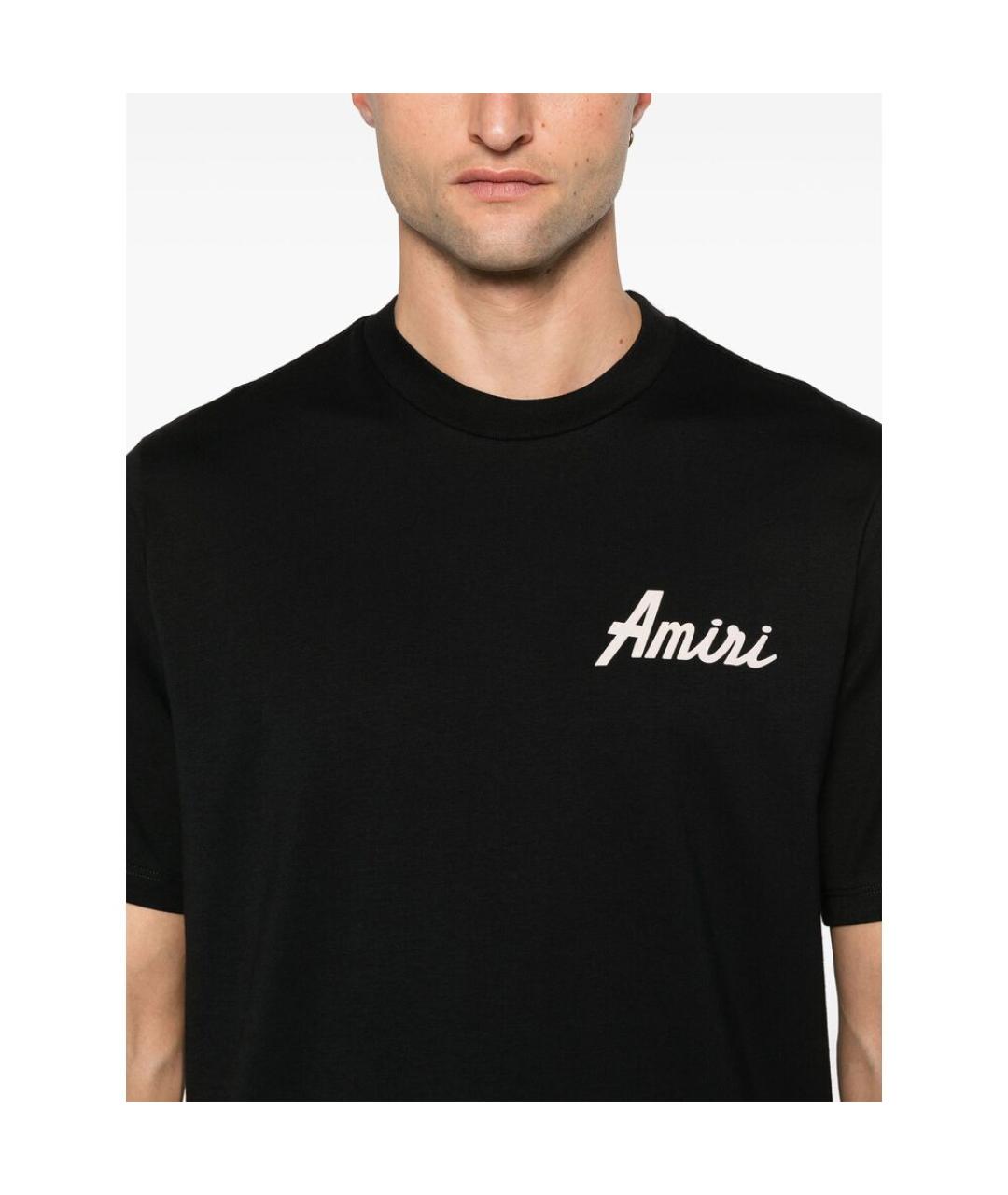 AMIRI Черная хлопковая футболка, фото 2