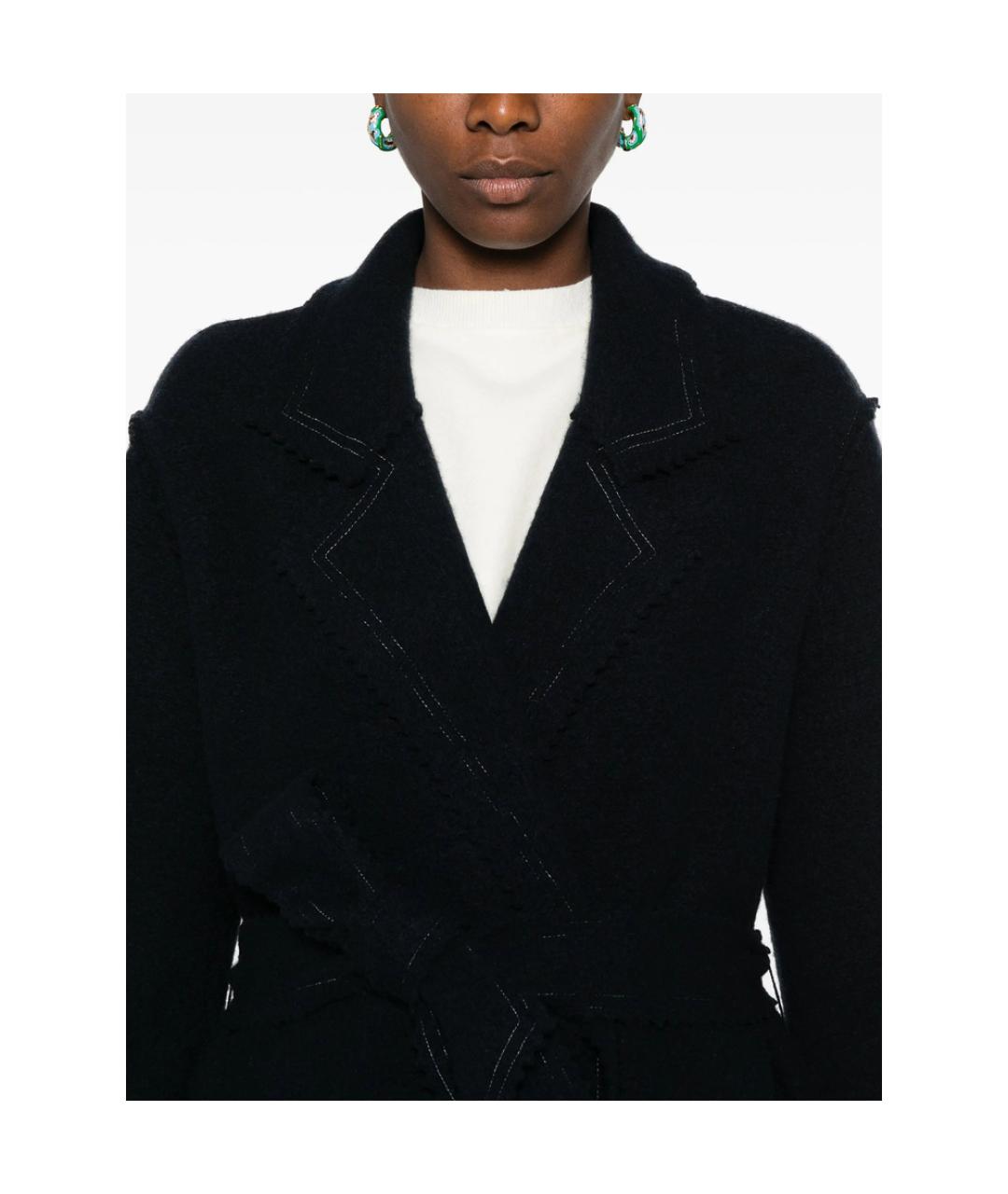 MAX MARA Темно-синее кашемировое пальто, фото 2