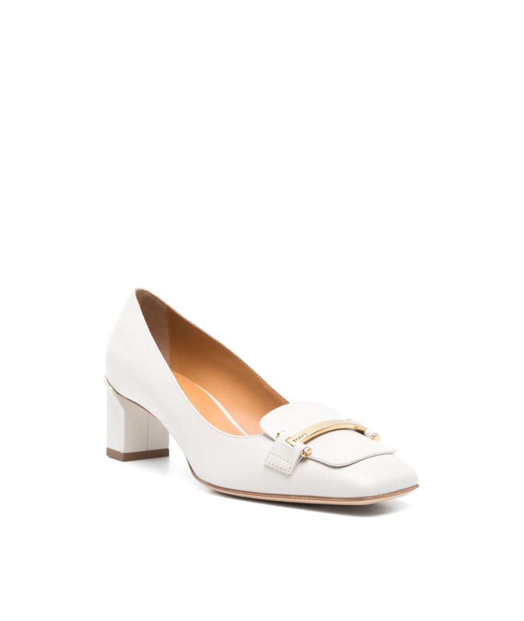 TOD'S Белые кожаные туфли, фото 4
