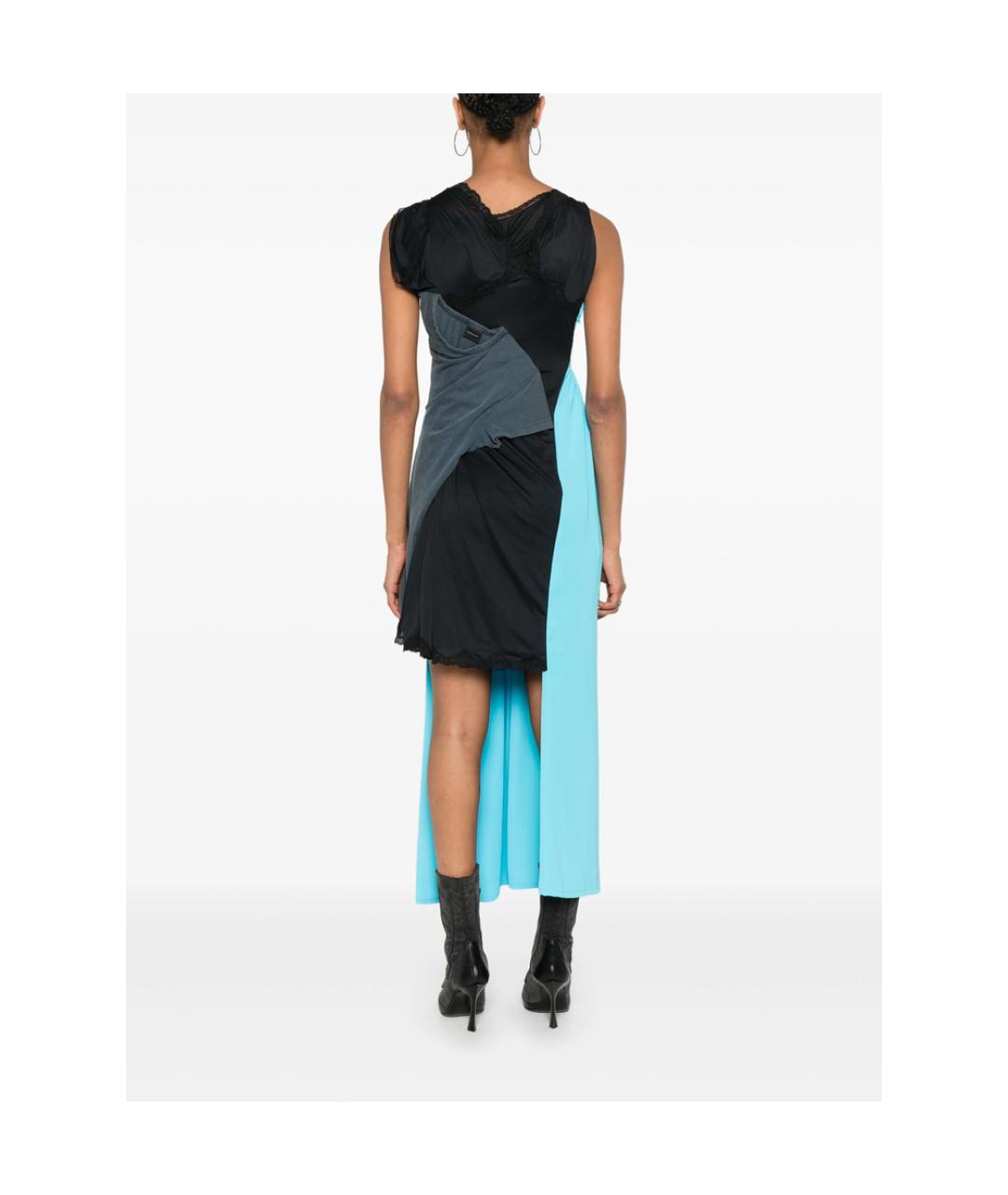 BALENCIAGA Голубое коктейльное платье, фото 3