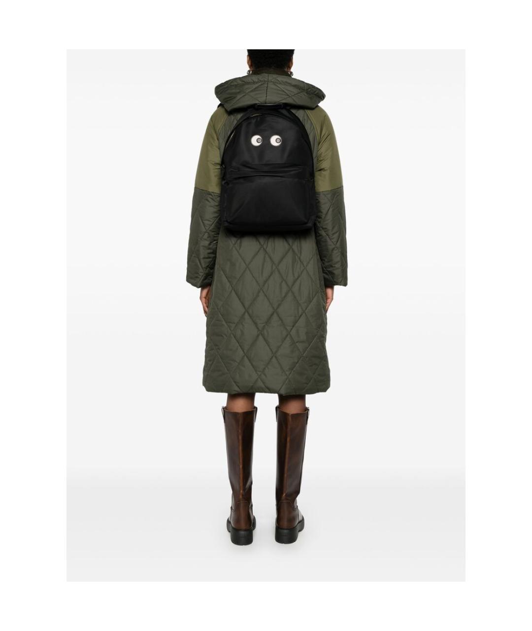 ANYA HINDMARCH Черный тканевый рюкзак, фото 4