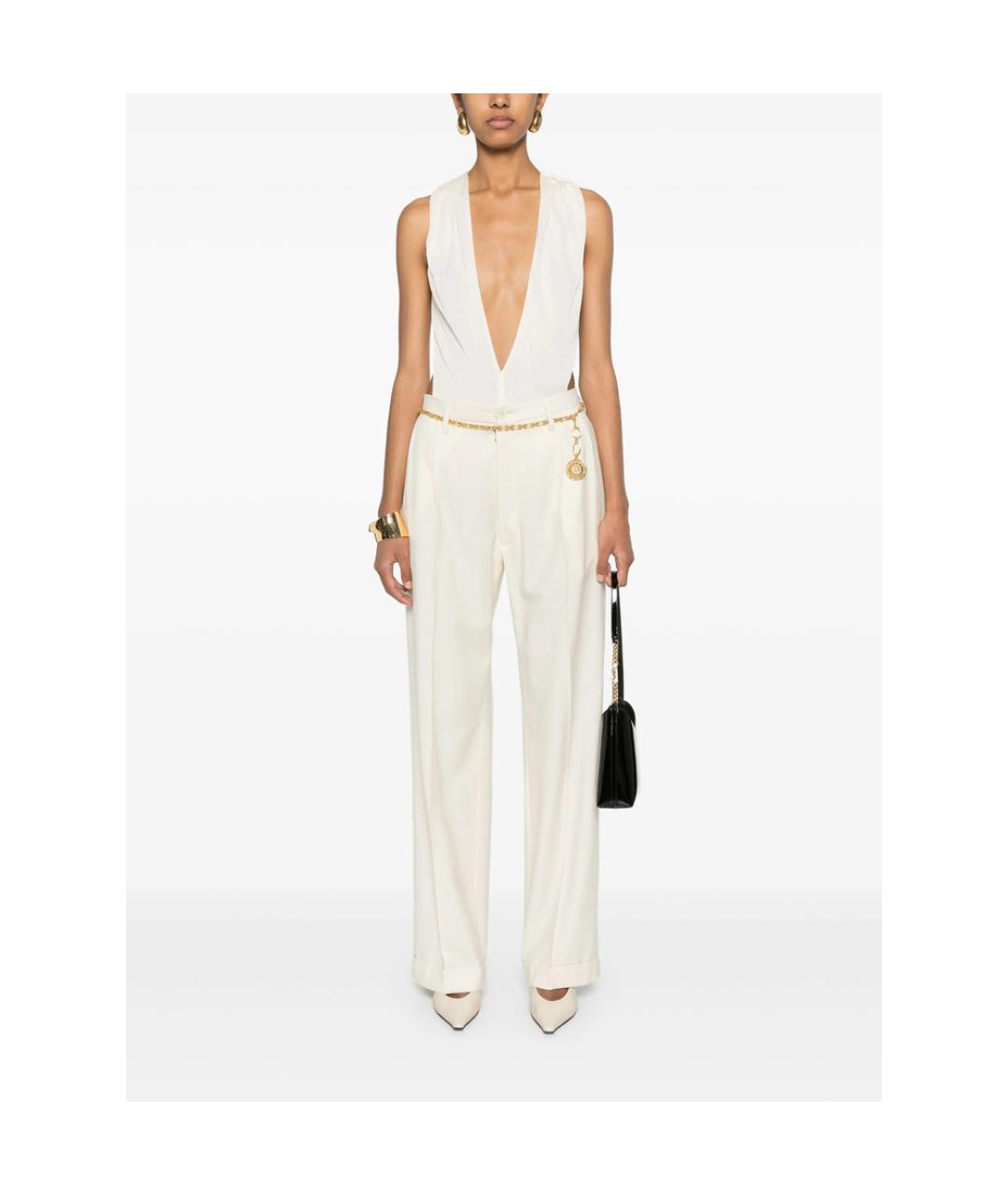 SAINT LAURENT Белое хлопковое боди, фото 5
