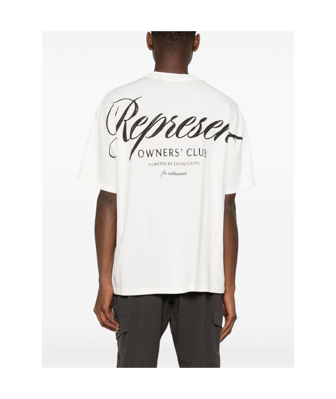 REPRESENT Белая хлопковая футболка, фото 4