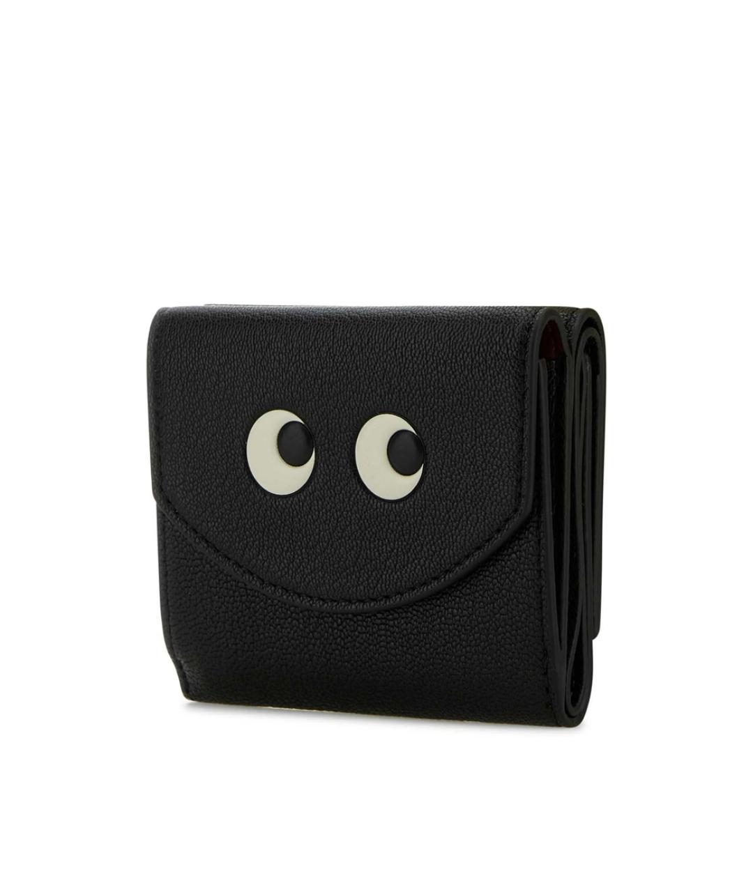 ANYA HINDMARCH Черный кожаный кошелек, фото 2