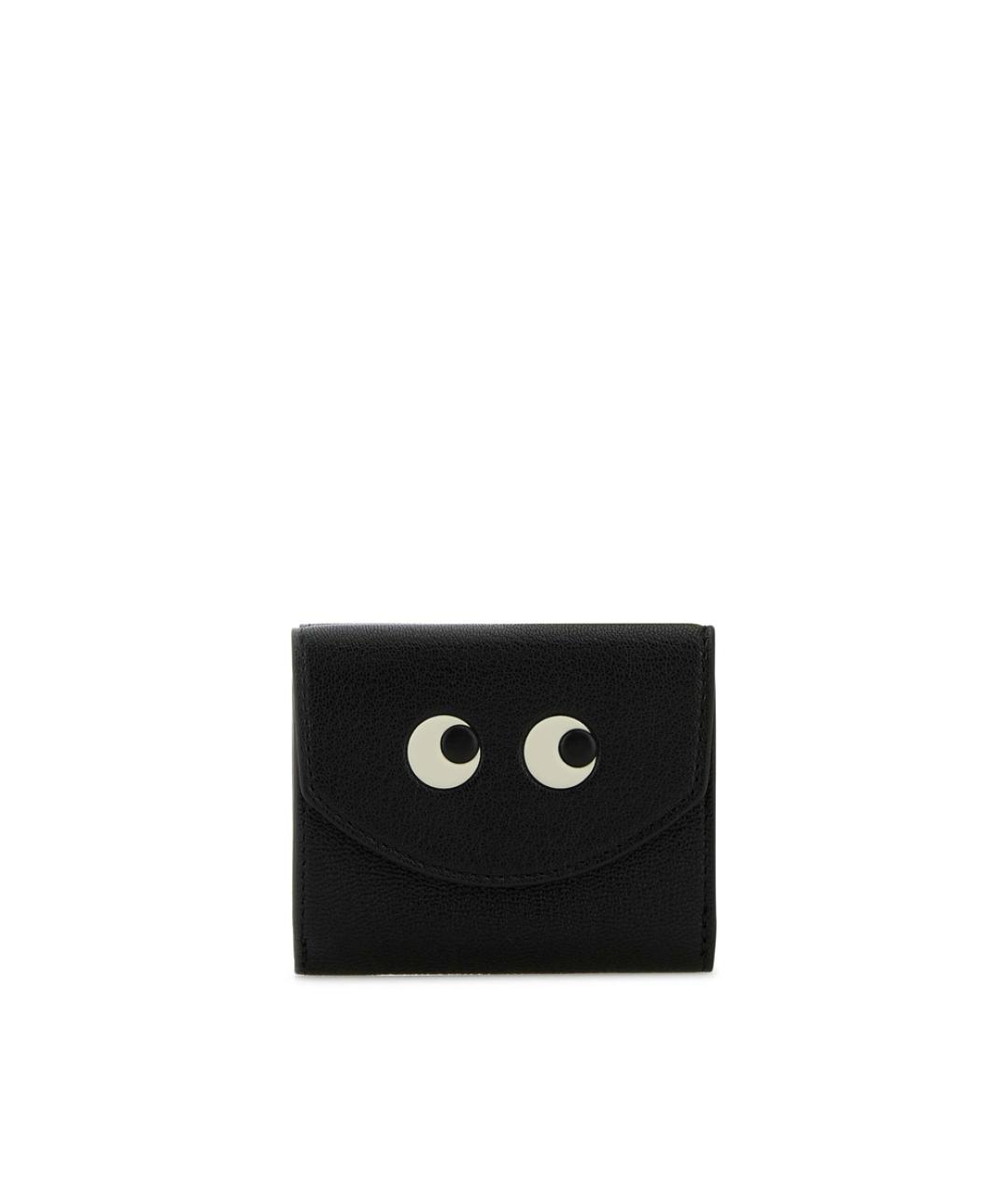 ANYA HINDMARCH Черный кожаный кошелек, фото 1