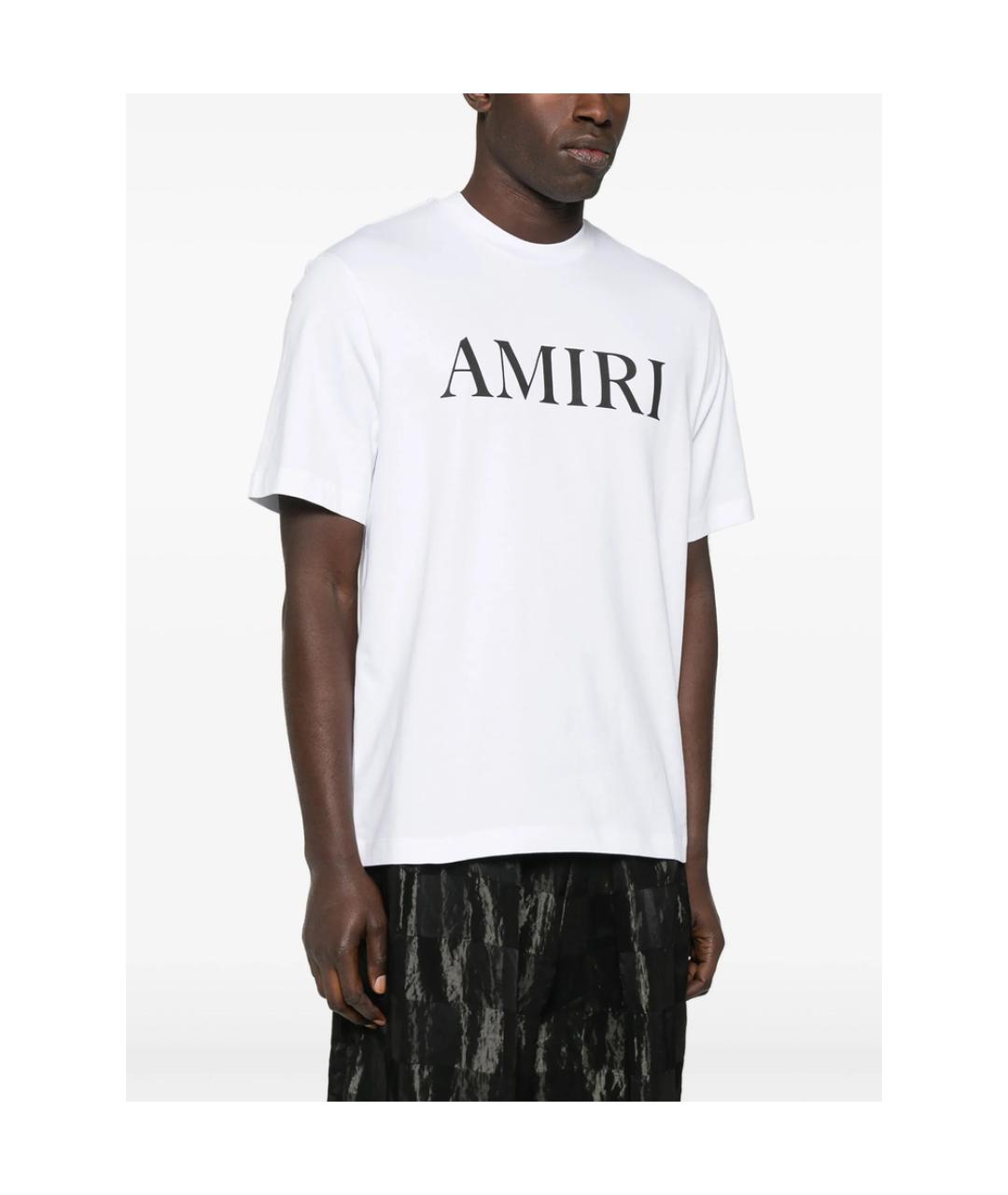 AMIRI Белая хлопковая футболка, фото 3