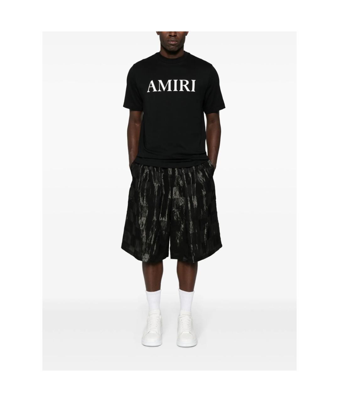 AMIRI Черная хлопковая футболка, фото 5