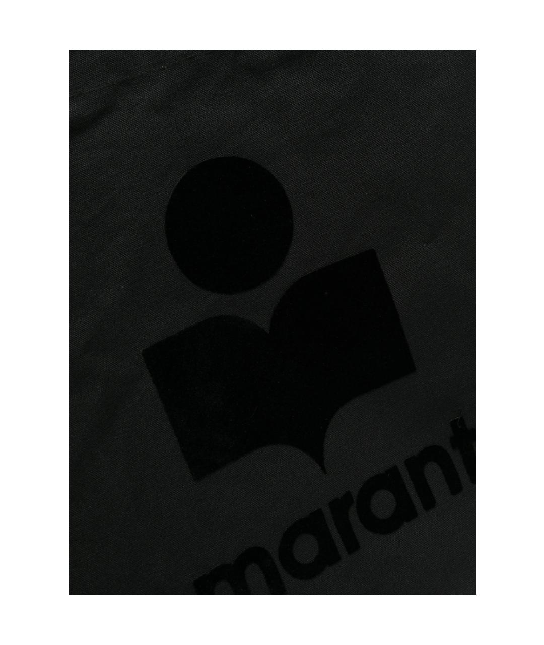 ISABEL MARANT Черная хлопковая сумка тоут, фото 4
