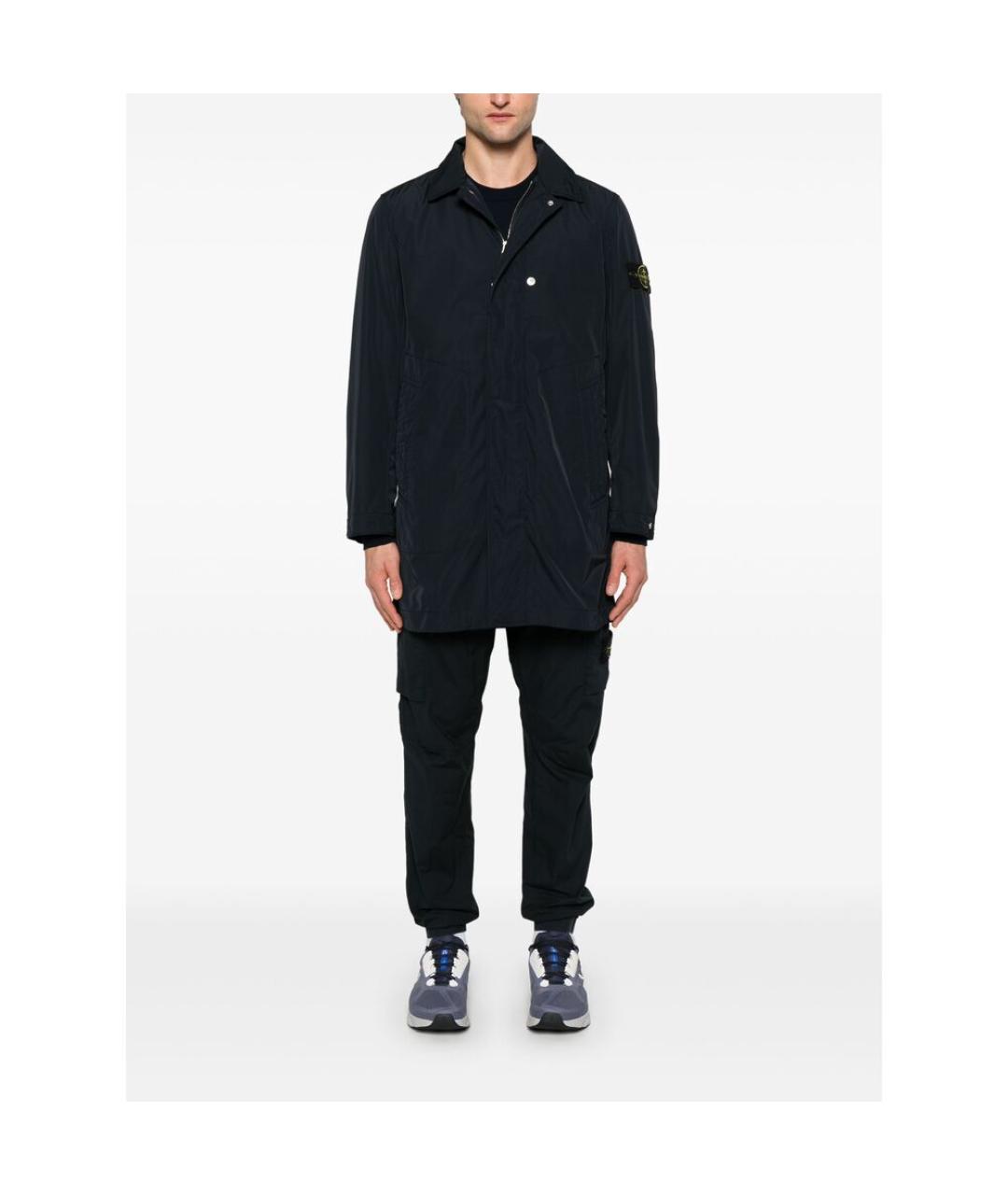 STONE ISLAND Темно-синий хлопковый джемпер / свитер, фото 3