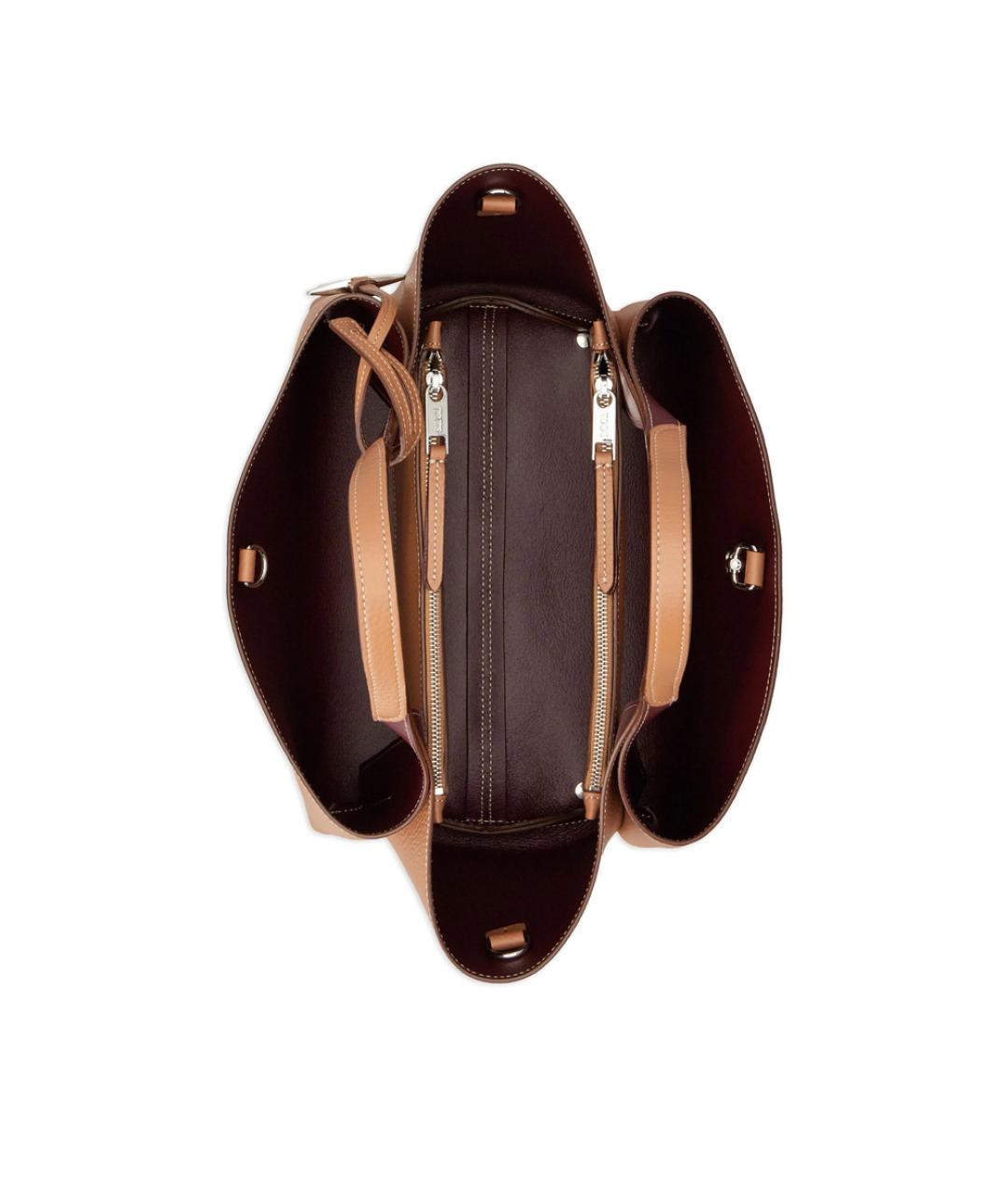 TOD'S Коричневая кожаная сумка тоут, фото 3