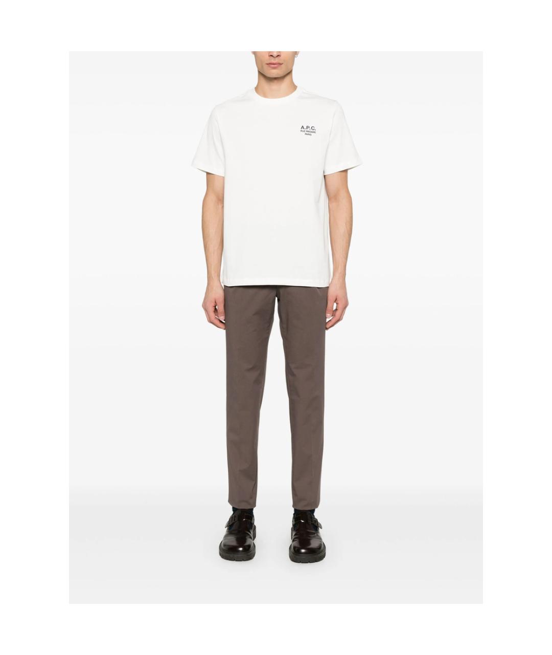 A.P.C. Белая хлопковая футболка, фото 4